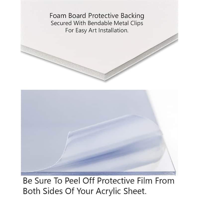 7x10 Shabby Chic / Farmhouse Blue Wood Picture Frame UV Acrylic, Foam